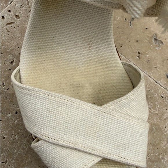 Tory Burch Cream Espadrille Wedges - Picture 5 of 8